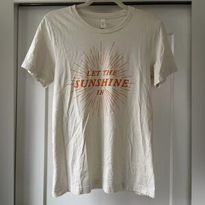 Oh Little Rabbit Small Shop Hand Printed T-Shirt “let the sunshine in”